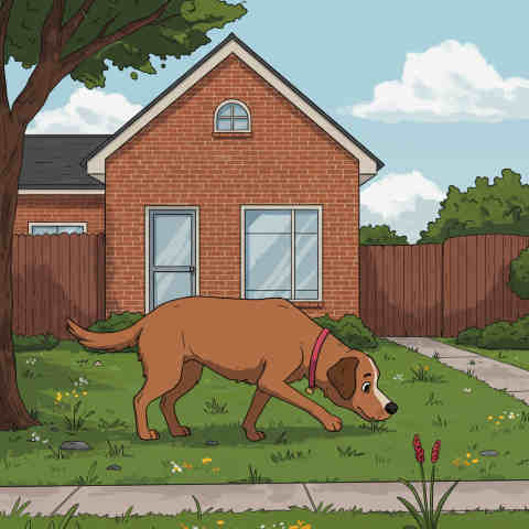 A dog looking for it's owner